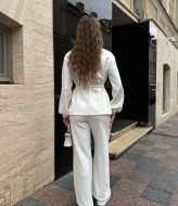 Прямі штани та подовжений жакет з поясом MIK-5168A650