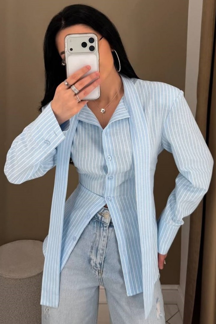 Сорочка у смужку SAP-129A600