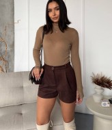 Короткие замшевые шорты MIK-1707A330