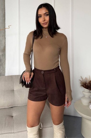 Короткие замшевые шорты MIK-1707A330