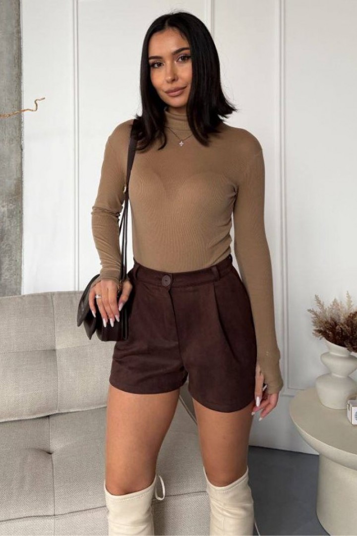 Короткие замшевые шорты MIK-1707A330