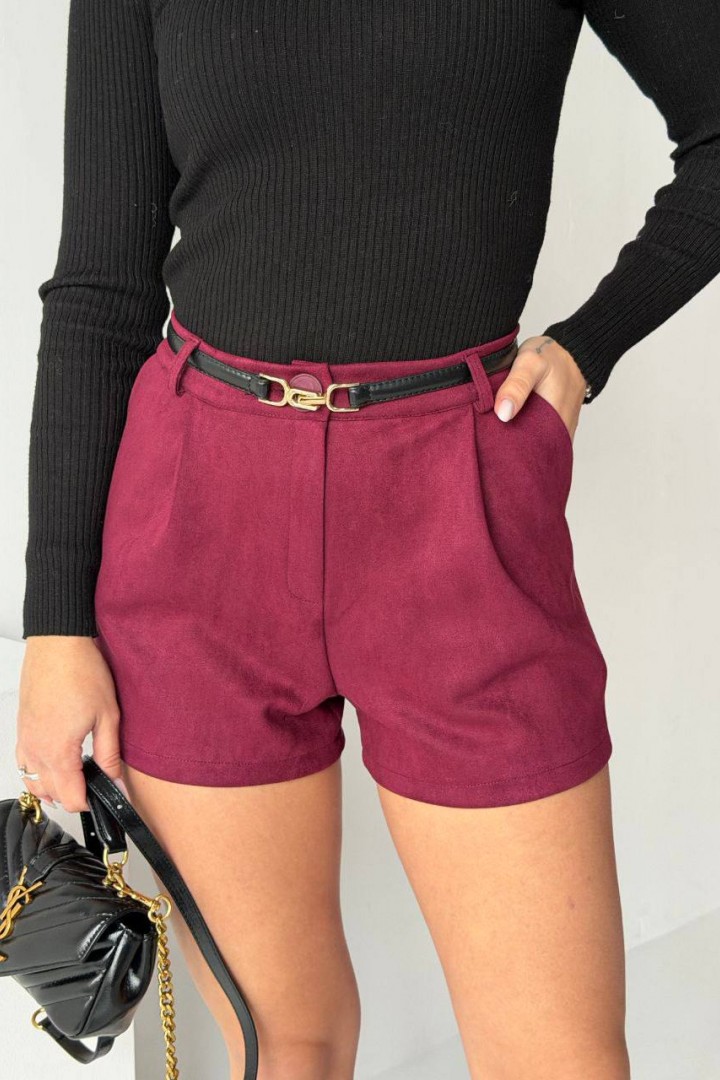 Короткие замшевые шорты MIK-1707A330