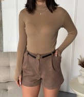 Короткие замшевые шорты MIK-1707A330