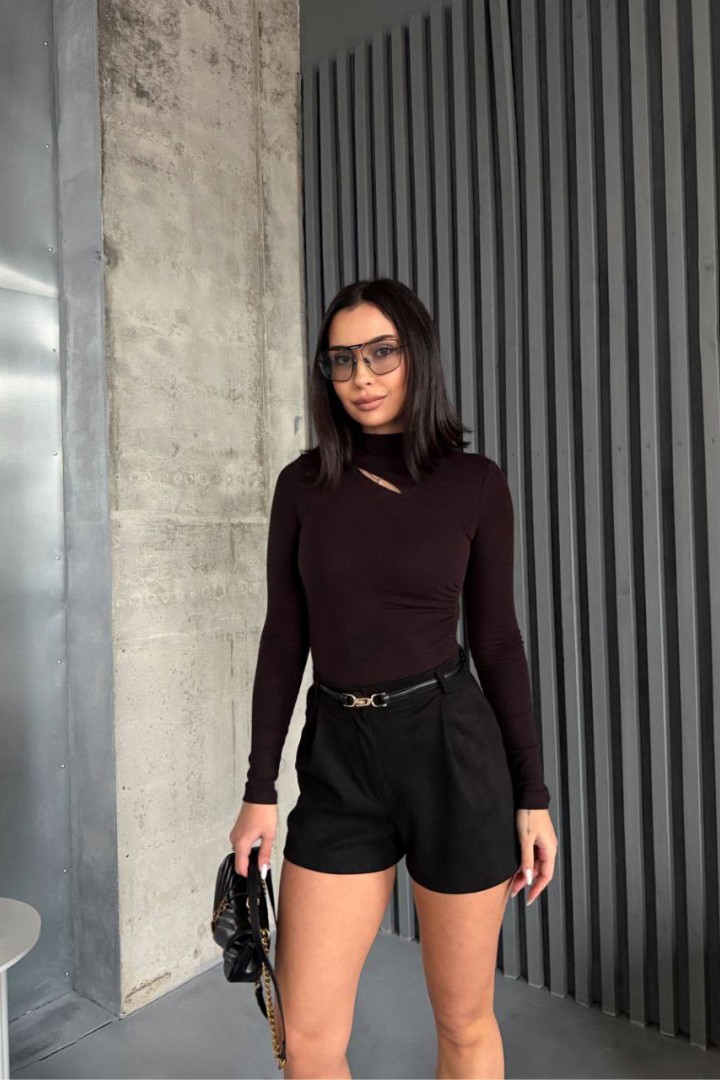 Короткие замшевые шорты MIK-1707A330