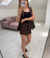 Шорты-юбка сбоку на молнии KG-309A280