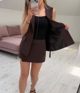 Шорты-юбка сбоку на молнии KG-309A280