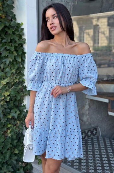 Красивое платье с открытыми плечами MIK-2467A390