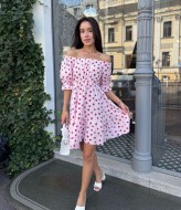 Красивое платье с открытыми плечами MIK-2467A390