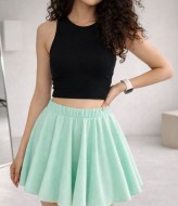 Короткая юбка в полоску MIK-2464A260