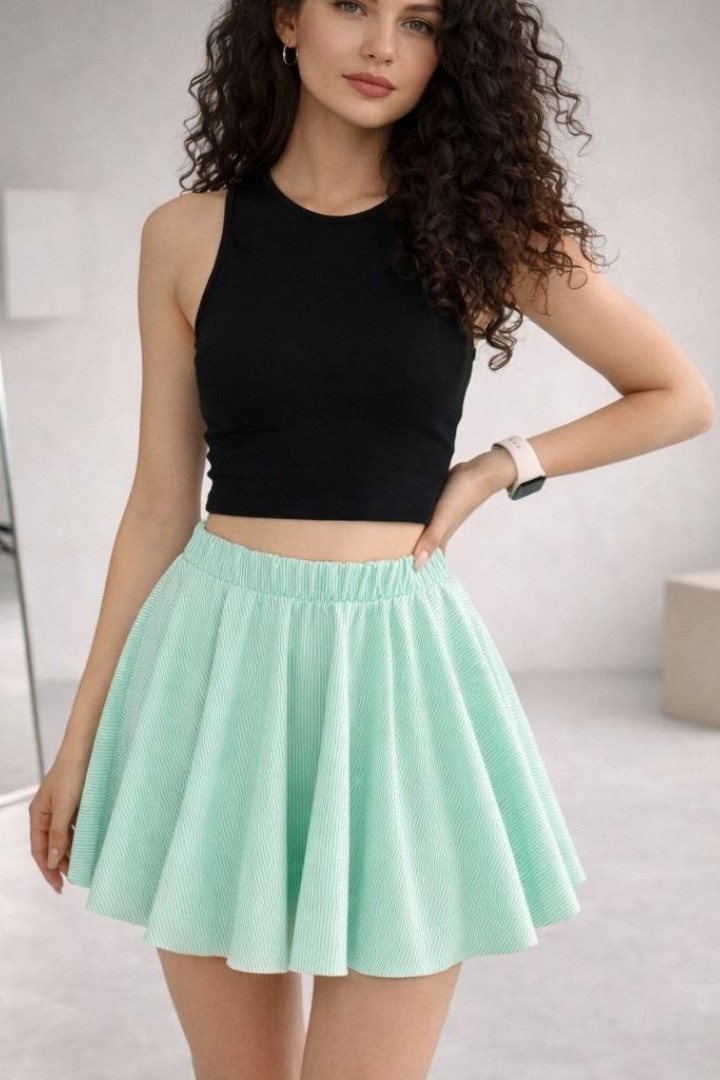 Короткая юбка в полоску MIK-2464A260