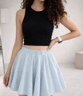 Короткая юбка в полоску MIK-2464A260