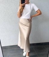 Шелковая юбка на резинке KG-122.1A390