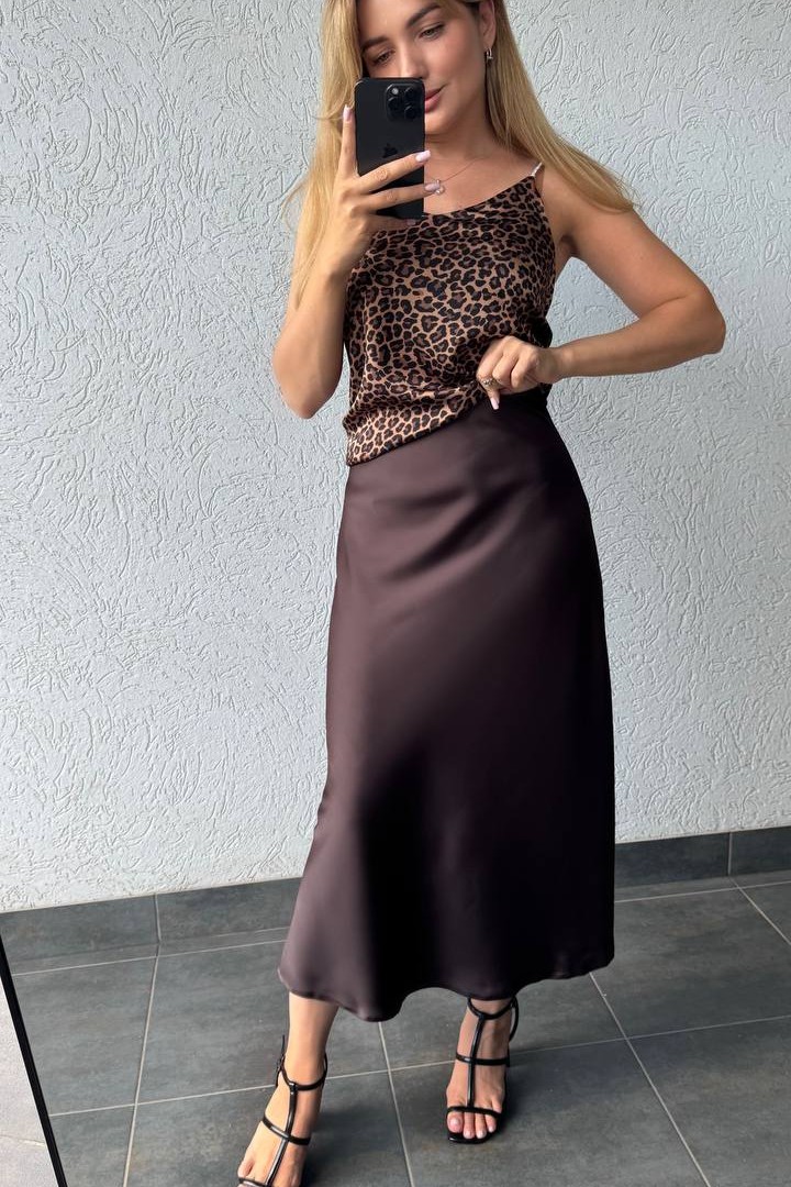 Шелковая юбка на резинке KG-122.1A390