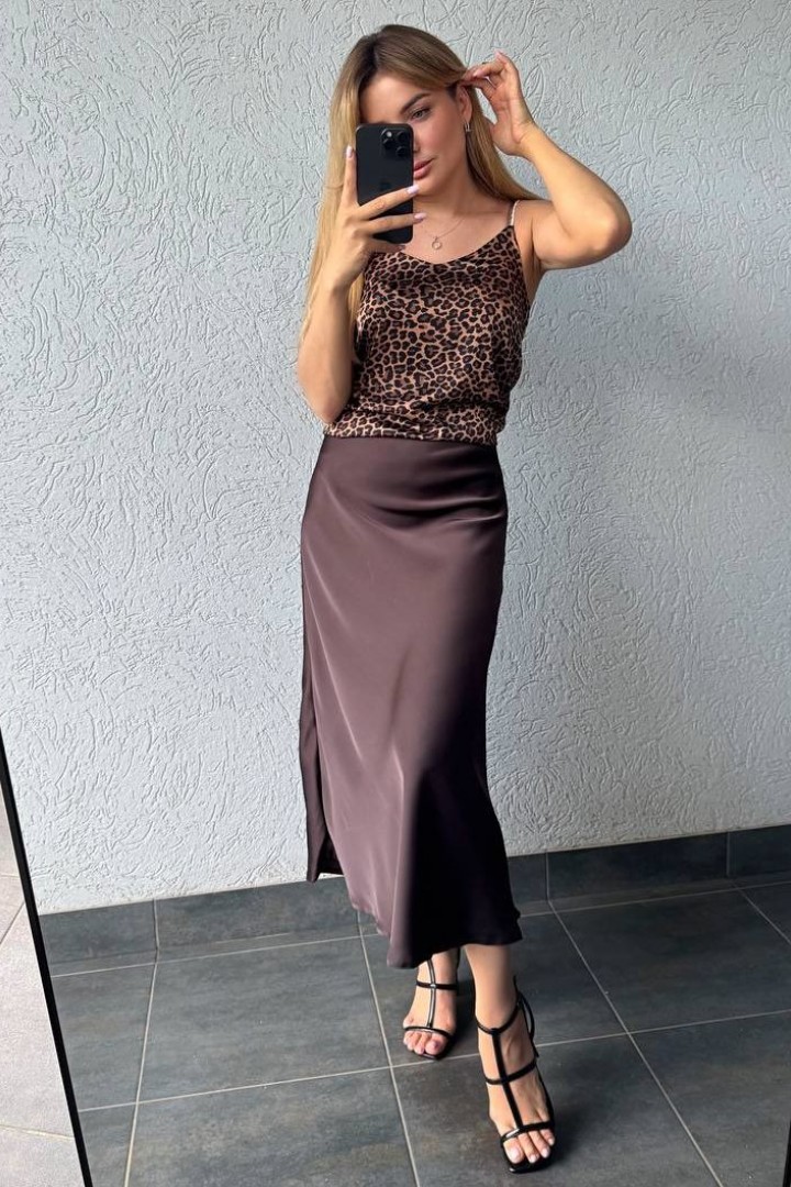 Шелковая юбка на резинке KG-122.1A390