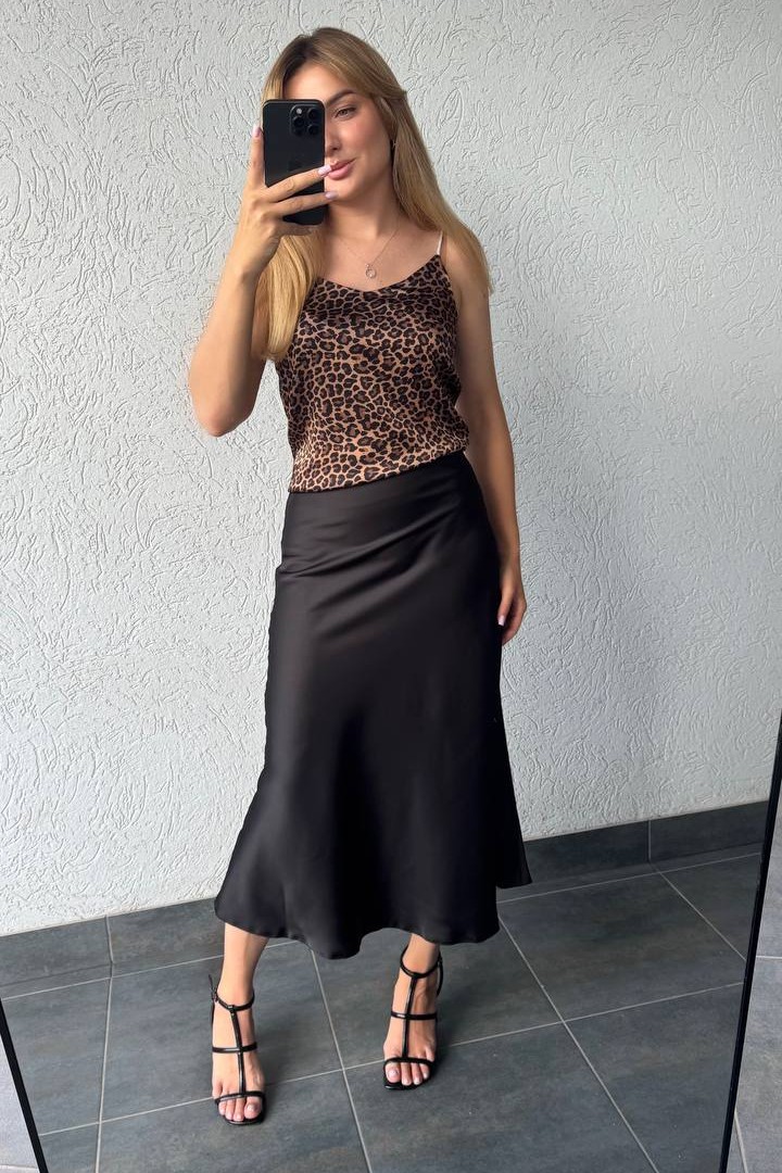 Шелковая юбка на резинке KG-122.1A390