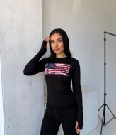 Лонгслів з вирізами для пальчиків MIK-4268A230