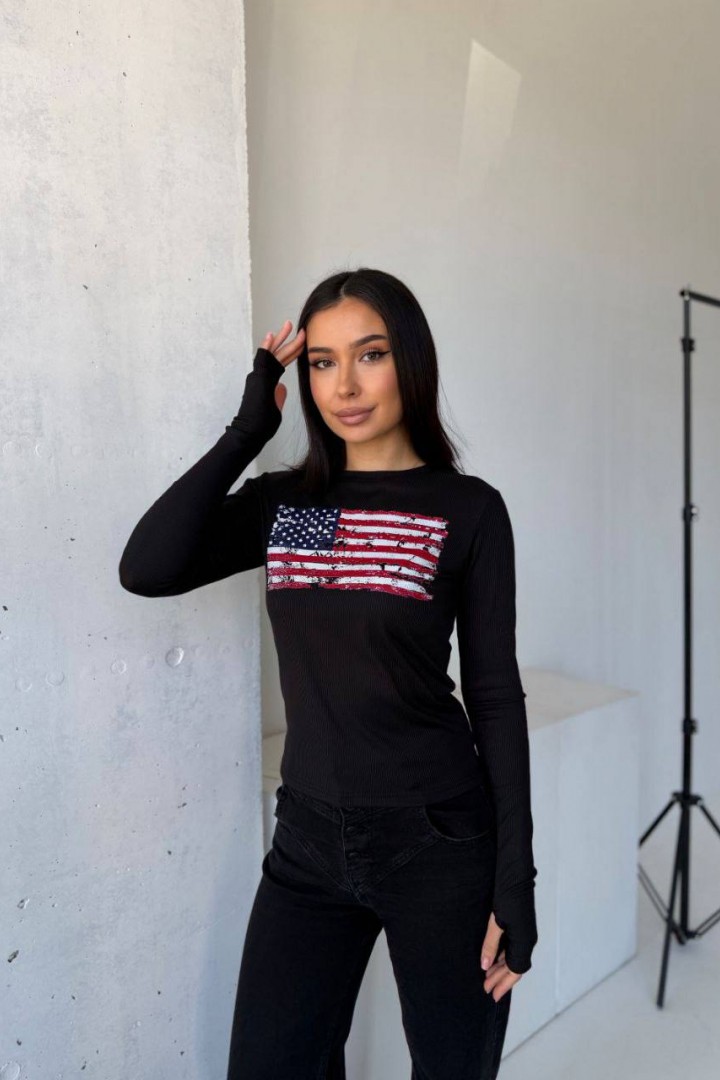 Лонгслів з вирізами для пальчиків MIK-4268A230