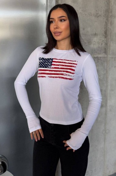 Лонгслів з вирізами для пальчиків MIK-4268A230