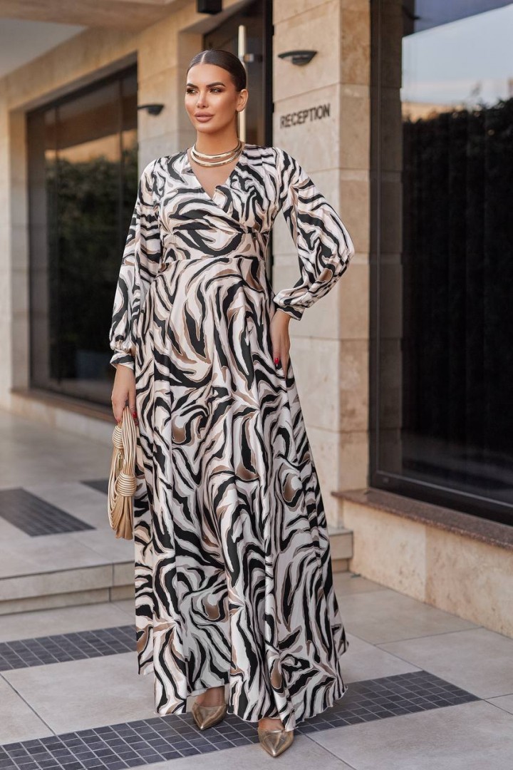 Платье макси из шелка EY-448A25B29