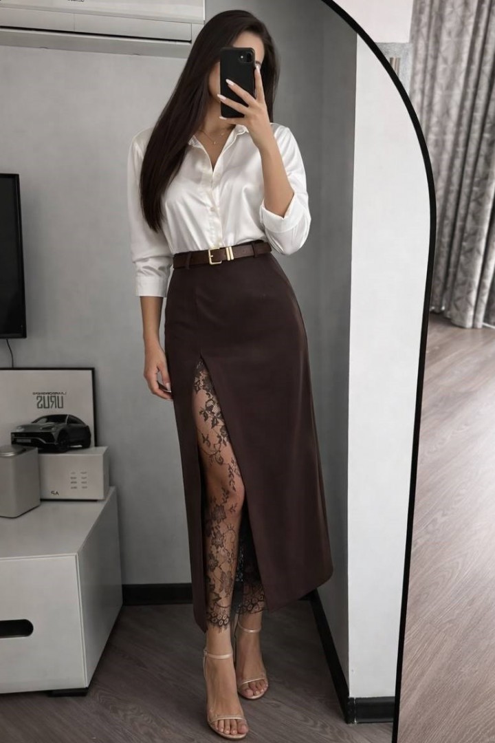 Юбка с кружевом VIVI-696A450