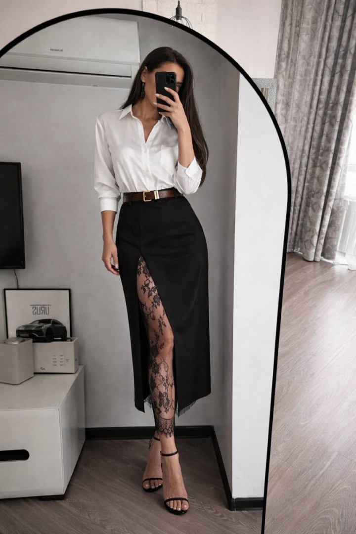 Юбка с кружевом VIVI-696A450