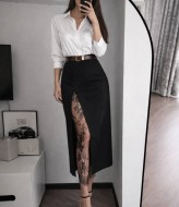Юбка с кружевом VIVI-696A450