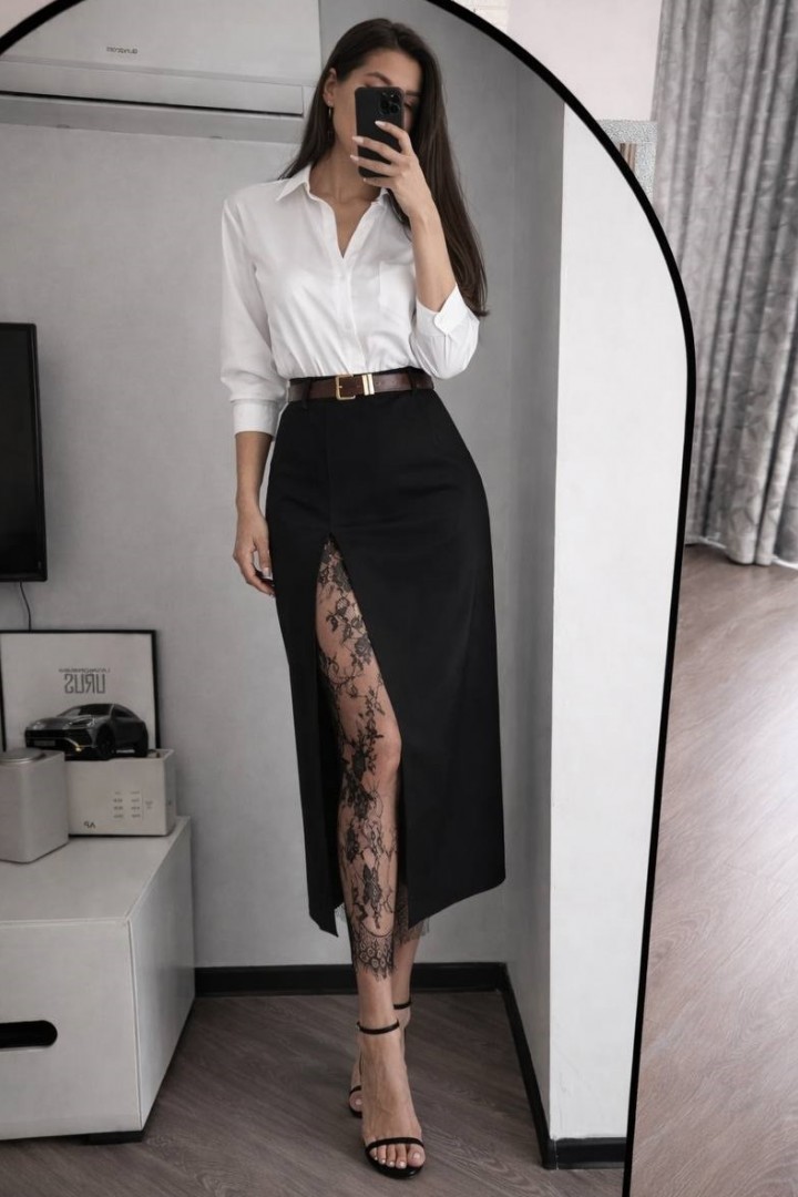 Юбка с кружевом VIVI-696A450