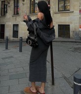 Женское платье без рукавов  VMS-0126A335