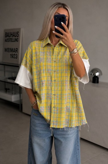 Стильная oversize рубашка 2 в 1 STC-340A599