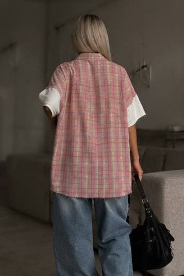 Стильная oversize рубашка 2 в 1 STC-340A599