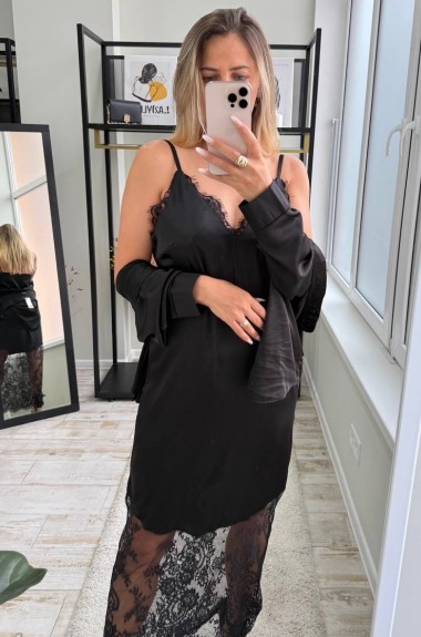 Платье с рубашкой сверху  EST-5893A750