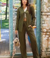Брючный костюм в полоску женский DG-p15430A400 Брючный костюм в полоску женский DG-p15430A400