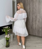 Нежное белое платье YM-7043.1A19
