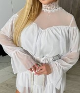 Нежное белое платье YM-7043.1A19