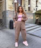 Вельветовый женский костюм DOL-377A760