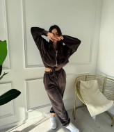 Велюровый женский спортивный костюм  SAP-074A550