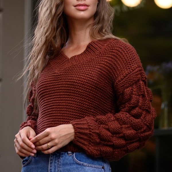 Пуловер вязанный женский DG-p7061A350