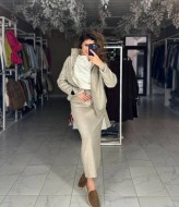 Женский теплый костюм с юбкой  RED-rs100A850