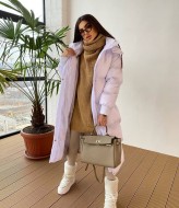 Женский длинный пуховик зима  FAV-M433A2800