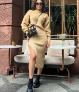 Теплий костюм спідниця та светр KC-0379A800