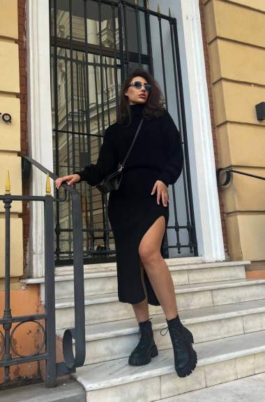 Теплый костюм юбка и свитер KC-0379A800