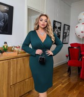 Облегающее платье с длинным рукавом  PRA-1359A500