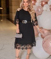 Платье с кружевом BEL-6607A18