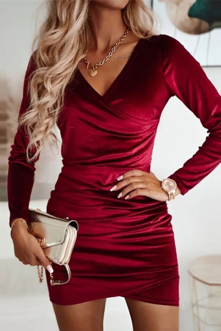 Роскошное платье из бархата KC-3298A399