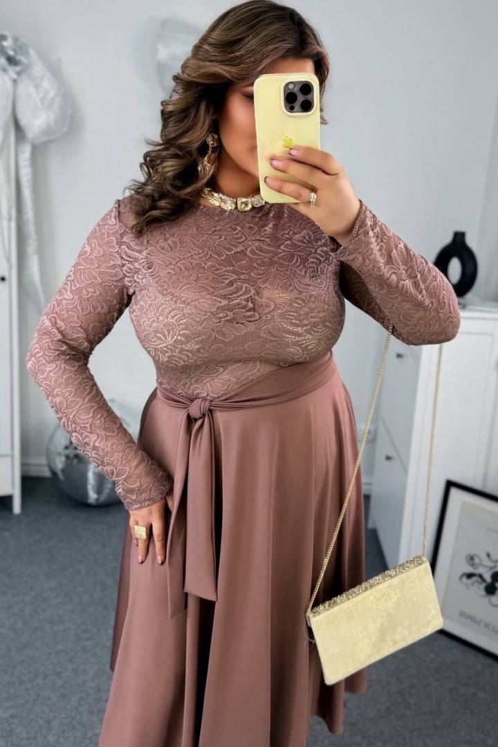 Вечернее платье с гипюром AD-7883.1A400