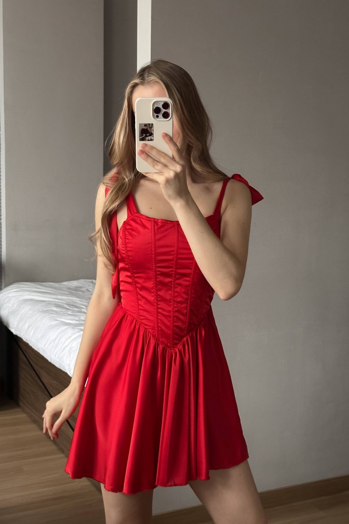 Короткое платье с корсетом  NK-9128A570