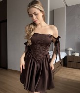 Короткое платье с корсетом  NK-9128A570