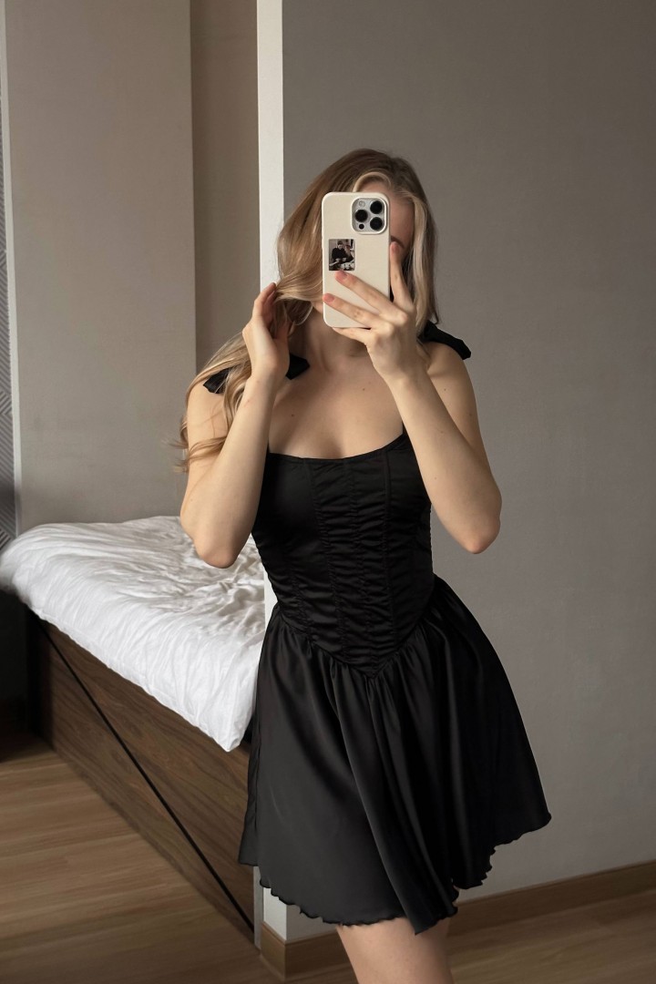 Короткое платье с корсетом  NK-9128A570