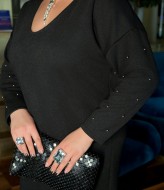 Ангоровое платье с кружевом ZP-1327A15