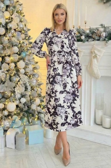 Женское платье с цветочным принтом TS-423.4A470 Женское платье с цветочным принтом TS-423.4A470